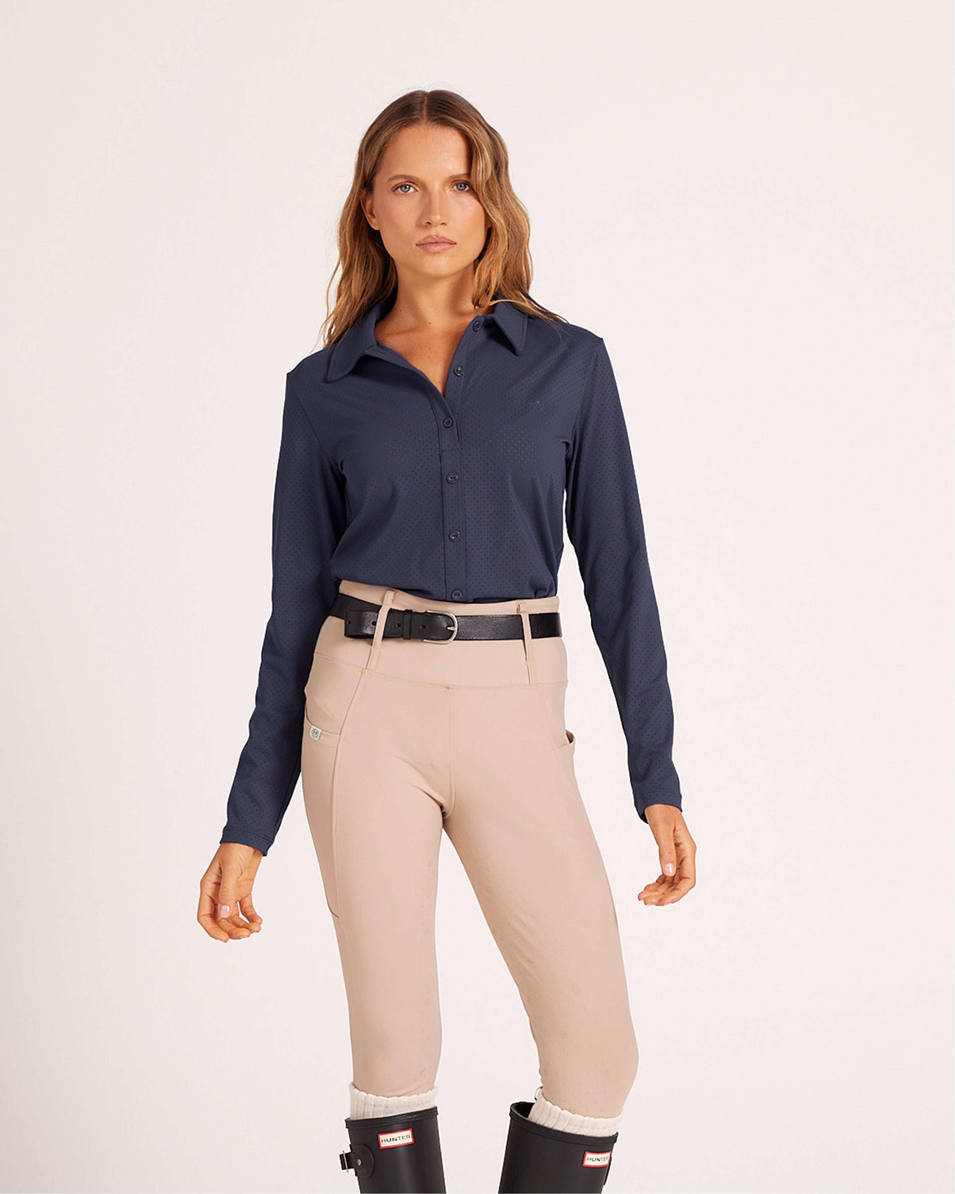 Callie Blouse Long Sleeve – Navy