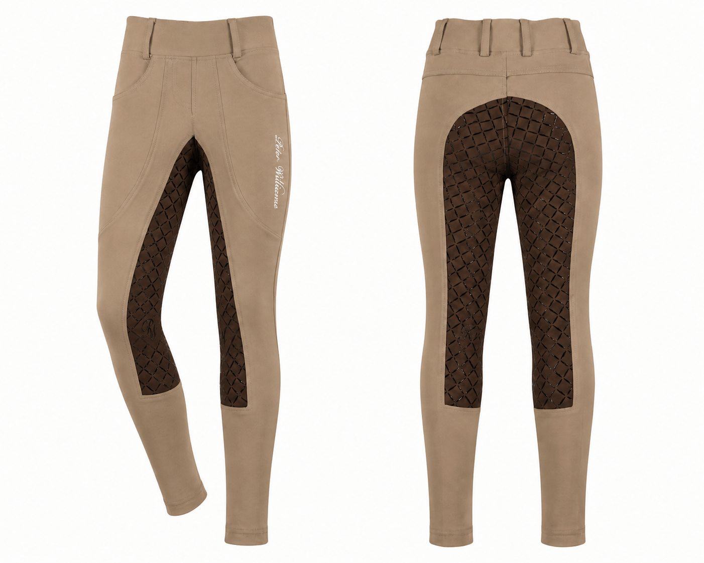 Kids Hunt Riding Tights &ndash; Beige/Brown