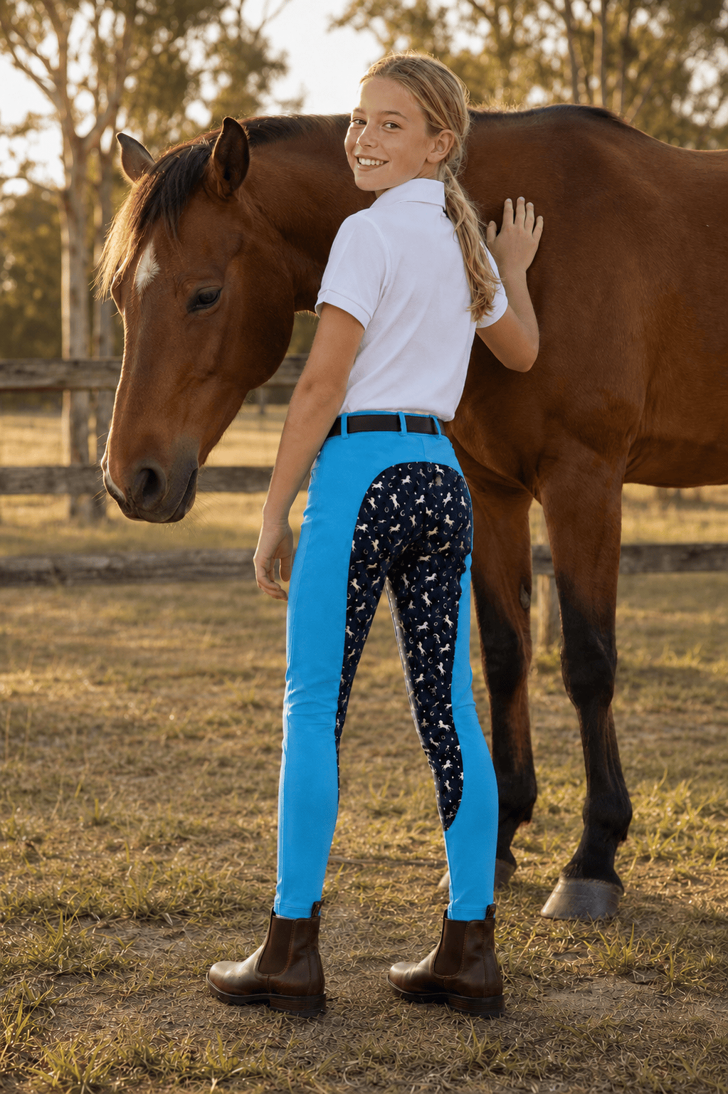 Pull On Jodhpurs – Storm Rider – Turquoise